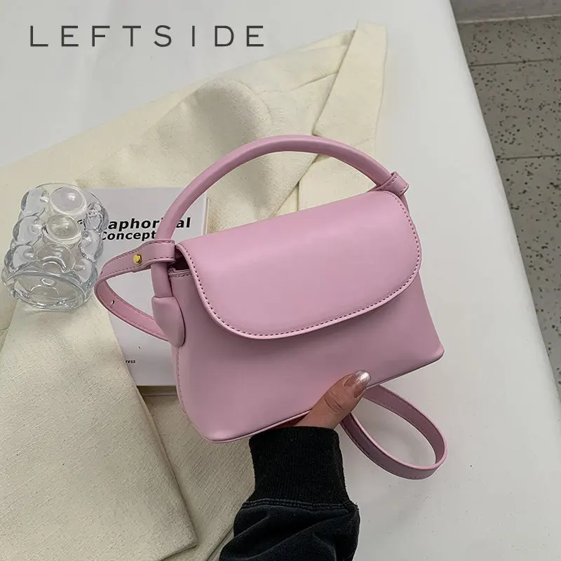

LEFTSIDE мини сумки через плечо с короткой ручкой для женщин однотонные из искусственной кожи 2023 летние трендовые сумки и кошельки