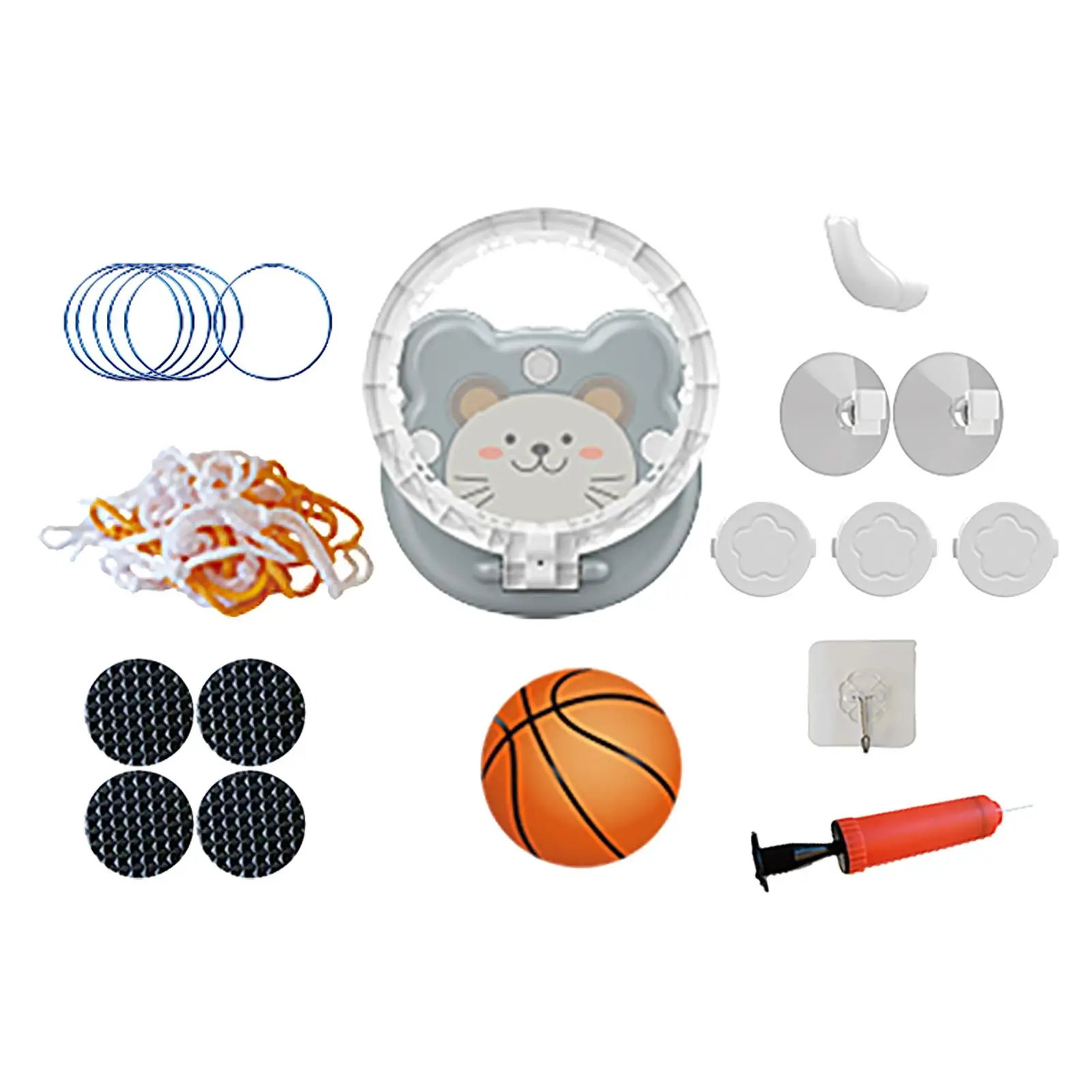 

Wall Mounted Basketball Hoop Toys Balls Playset for Indoor Office Outdoor