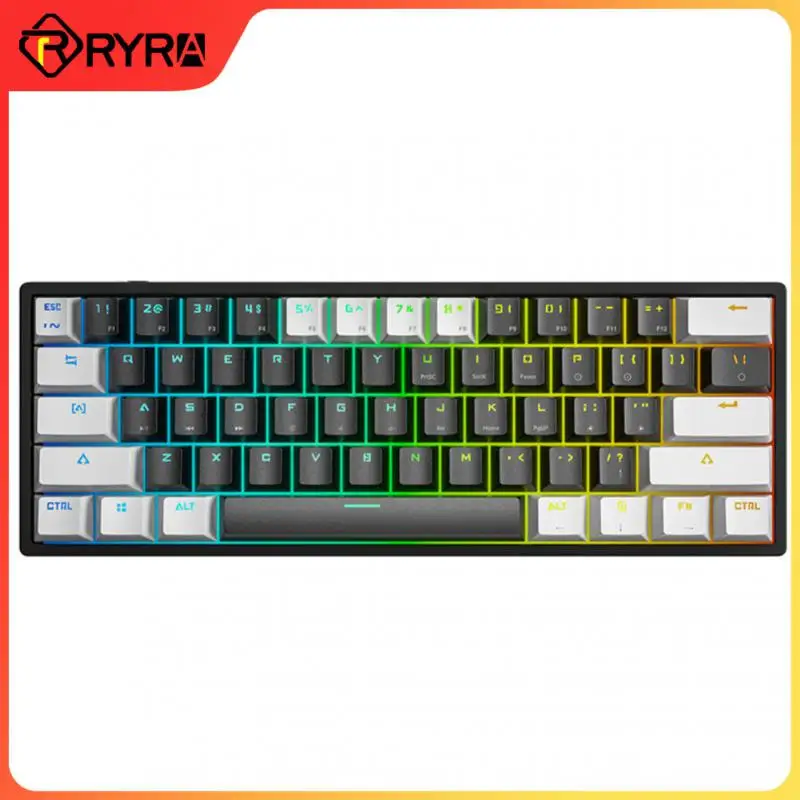 

Проводная Механическая клавиатура RYRA Crack K620, зеленая и красная оси для киберспорта, игровая подсветка для ноутбука, механическая клавиатура