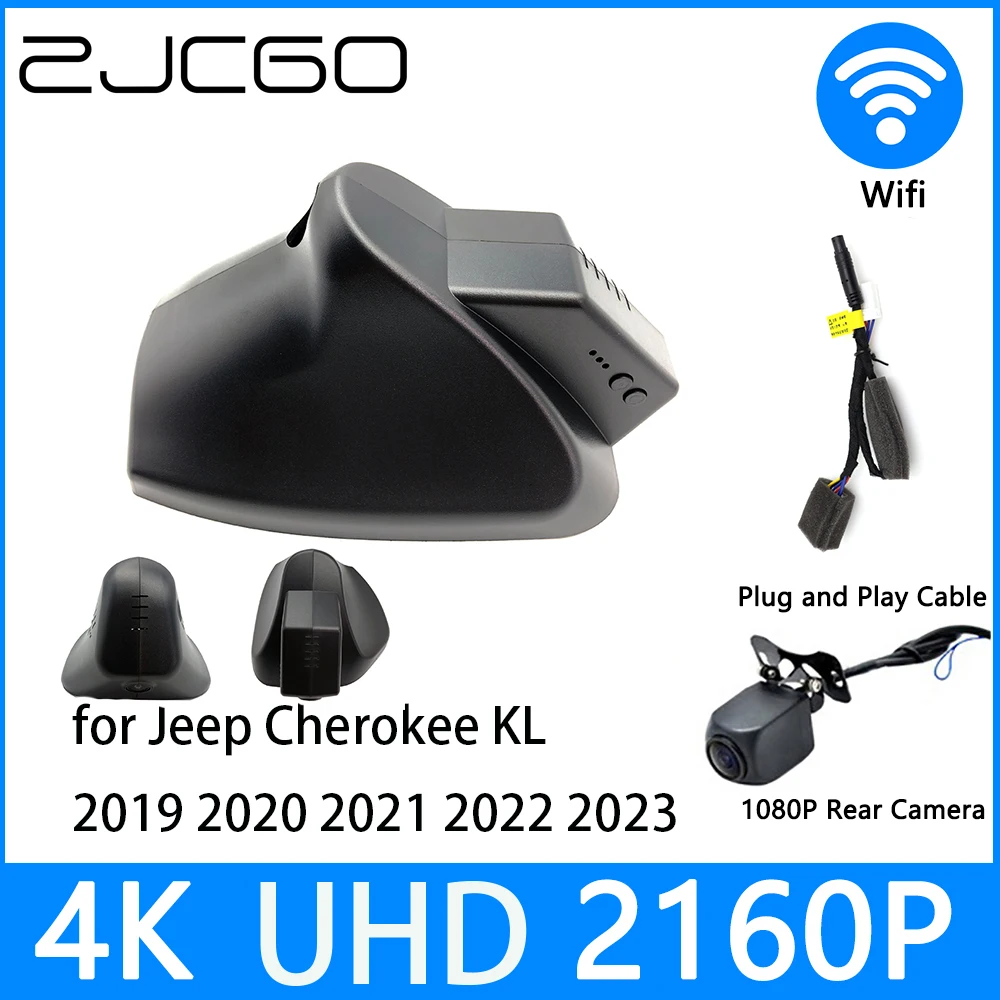 

ZJCGO Dash Cam 4K UHD 2160P Car Video Recorder DVR Night Vision For Jeep Cherokee KL 2019 2020 2021 2022 2023