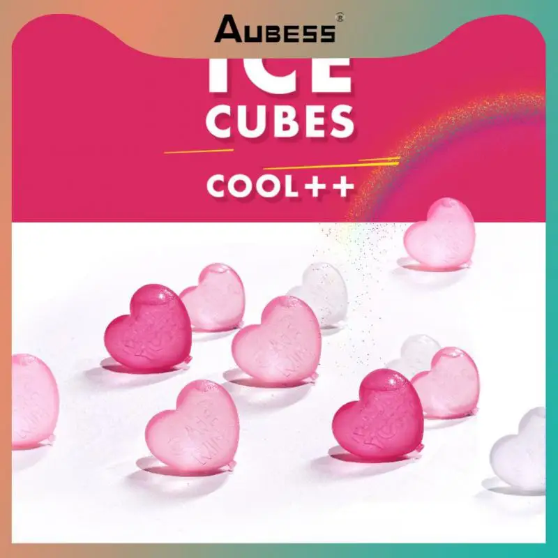 

15pcs Heart-shaped Plastic Cartoon Ice Tray Ice Hockey To Cool Down Iced Whiskey Recyclable Home Bar Cooling Tool