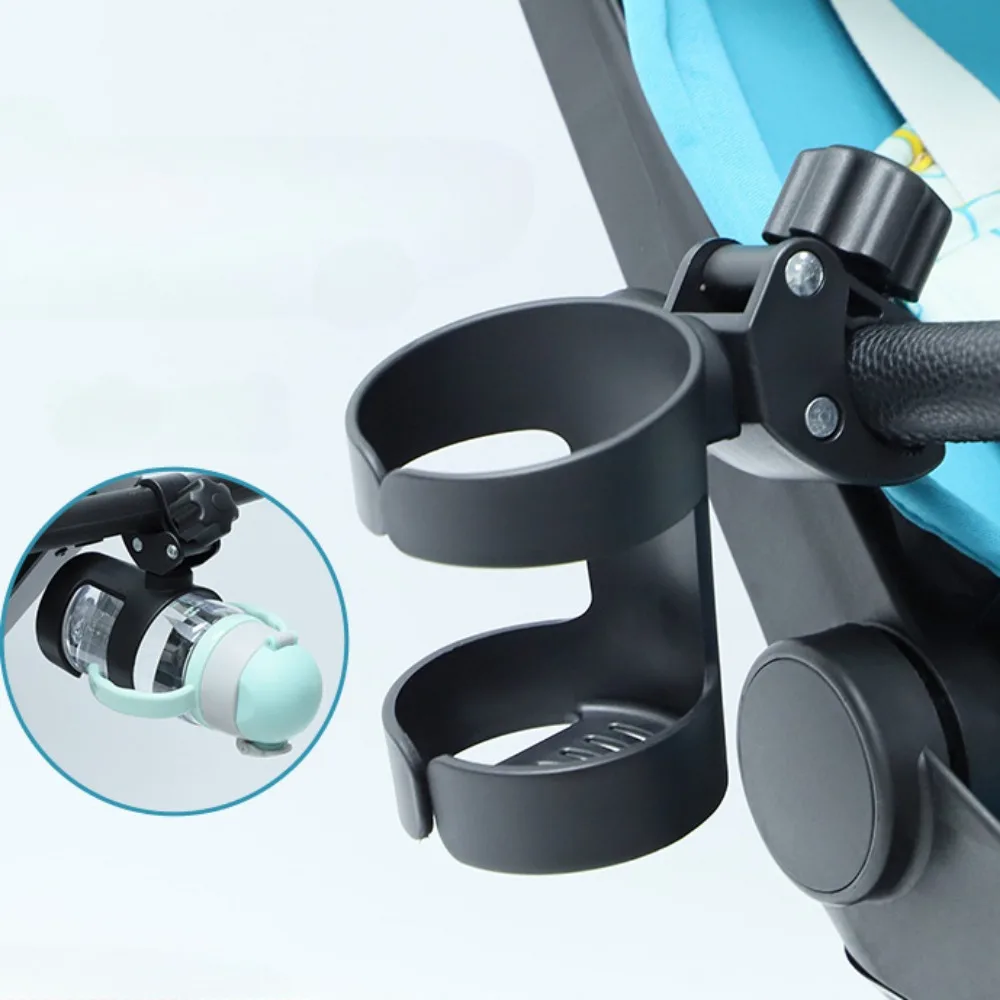 

Baby Stroller Cup Holder Rack Universal 360 Rotatable Cup Holder for Pram Baby Stroller Bottle Carrying Case Milk Bottle Rack