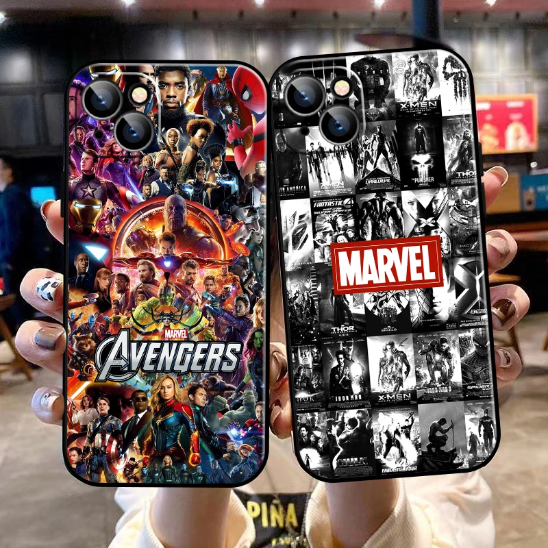 

Marvel Avengers For Apple iPhone 13 12 11 Pro 12 13 Mini X XR XS Max SE 6 6S 7 8 Plus Phone Case Carcasa Silicone Cover Back