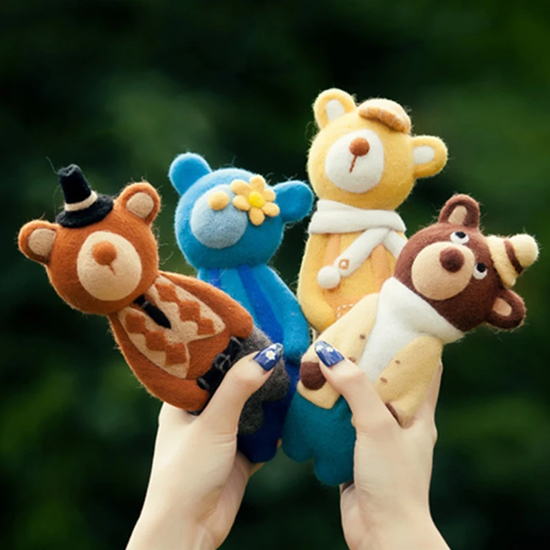 

New Cute Animal Wool Felting Material Package with Primitive Embryo Model DIY Craft Needle Felting Kit without Making Mistakes