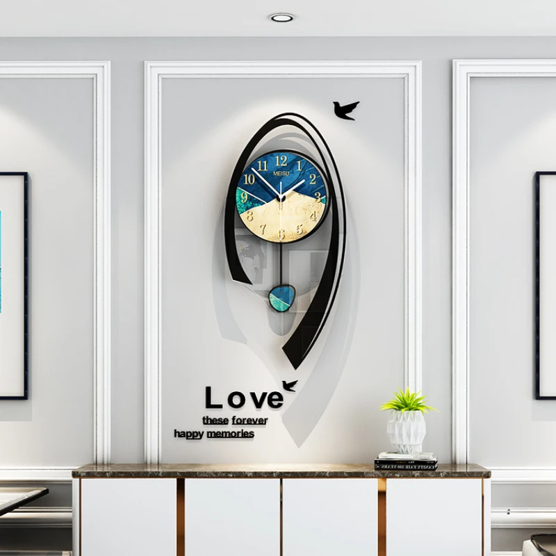 Бесшумные декоративные большие настенные часы современный дизайн креативные