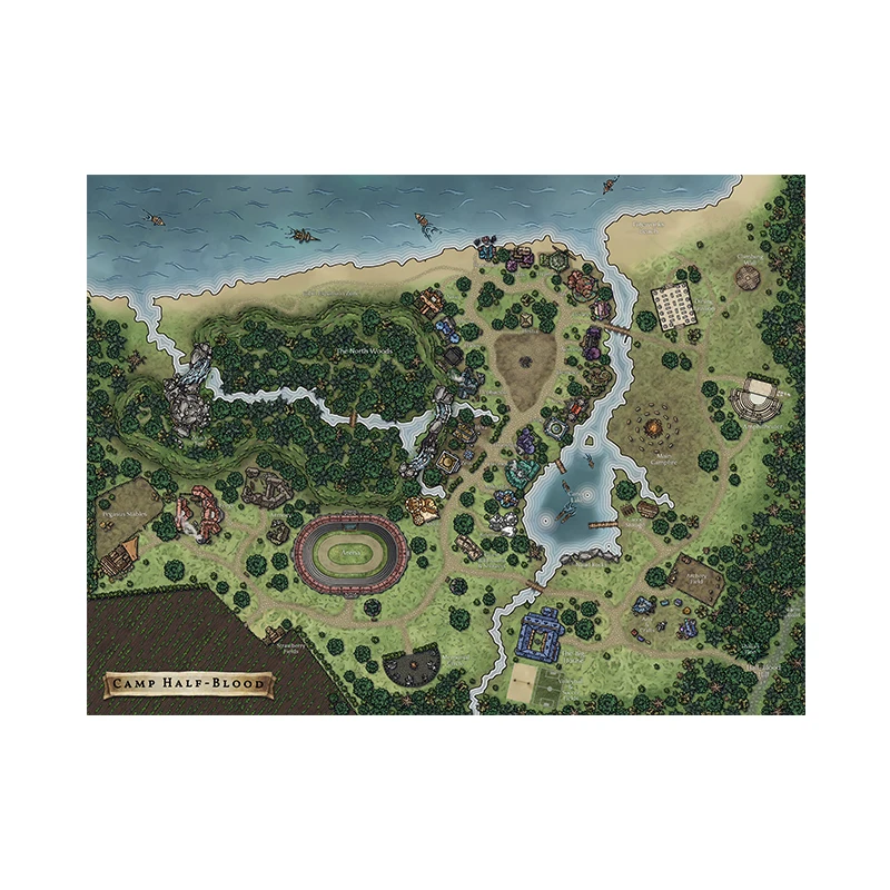 

Минималистичная картина "Добро пожаловать в лагерь полубогов" Yoolife