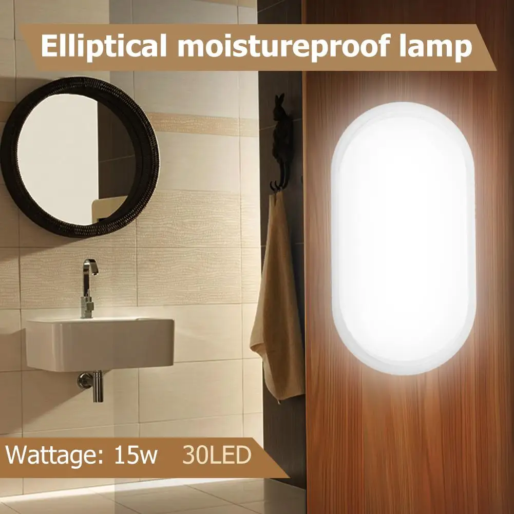 

15/20W 30/40LED Elliptical Moisture-proof Night Lights Energy-saving Atmosphere PP Lamp Lighting for Outdoor Home Room