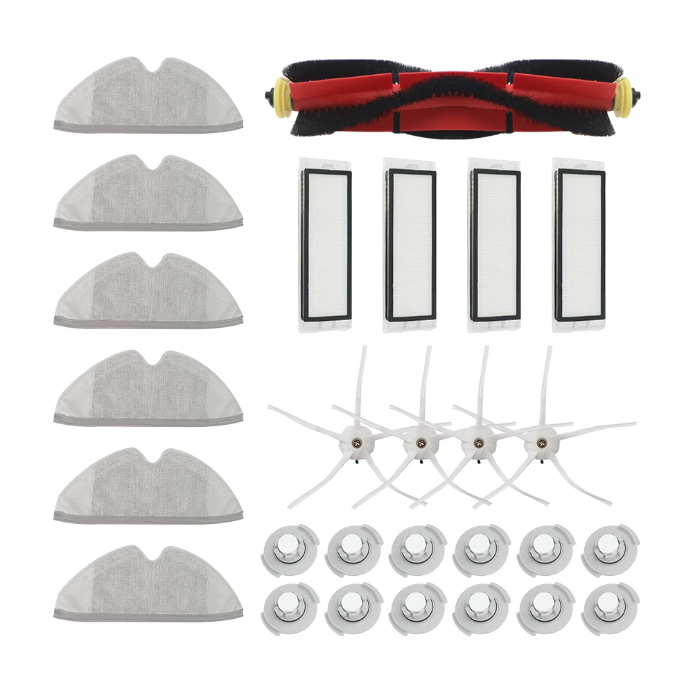 Съемная основная щетка Hepa фильтр Швабра Ткань боковая щетка для Xiaomi вакуумный 1st roborock s50 s51 s55 E35 T60 T61 roborock 2 части