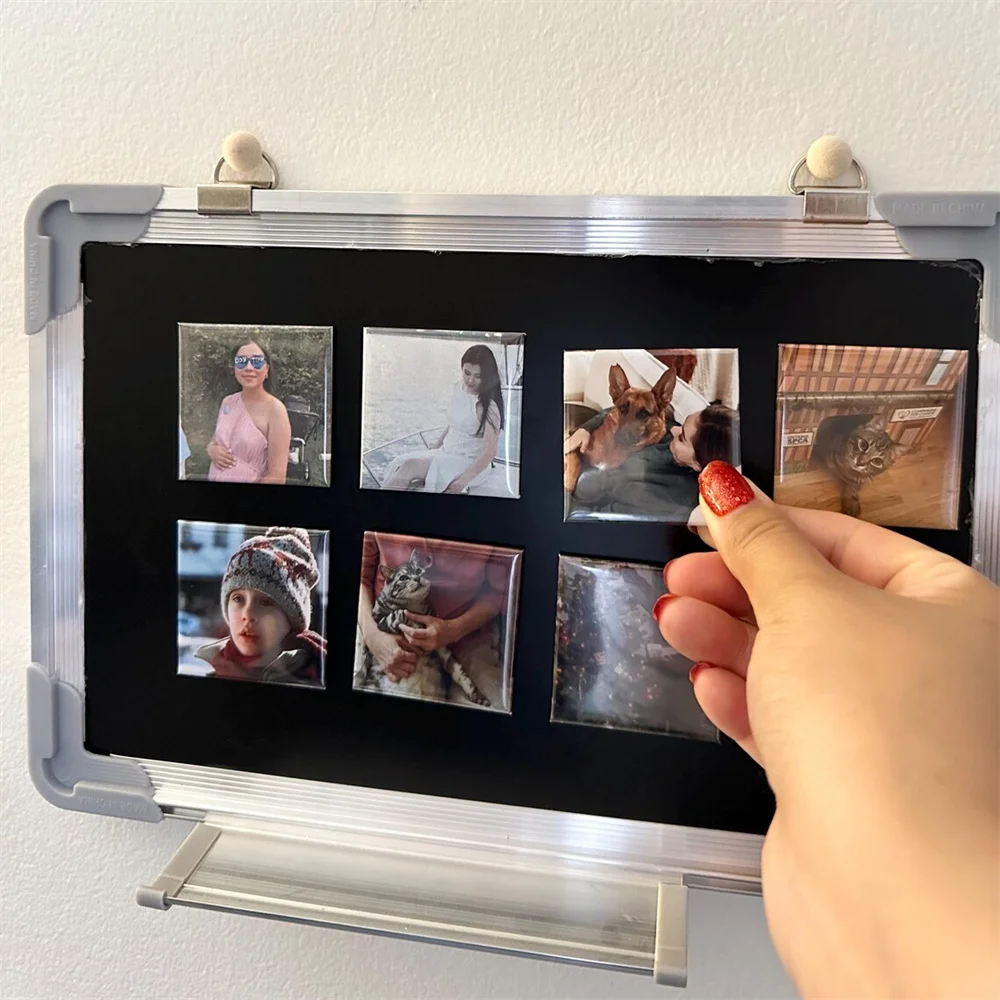 Фото Пользовательские креативные простые наклейки на холодильник серии Love DIY фотографии кристально чистый декор индивидуальный стеклянный магнит на холодильник №2