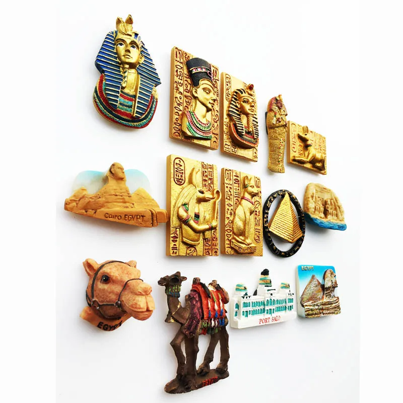 Egypt Creative Culture Tourism Memorial Decorative Resin Crafts Magnetic Fridge Magnet Home Decor Refrigerator |