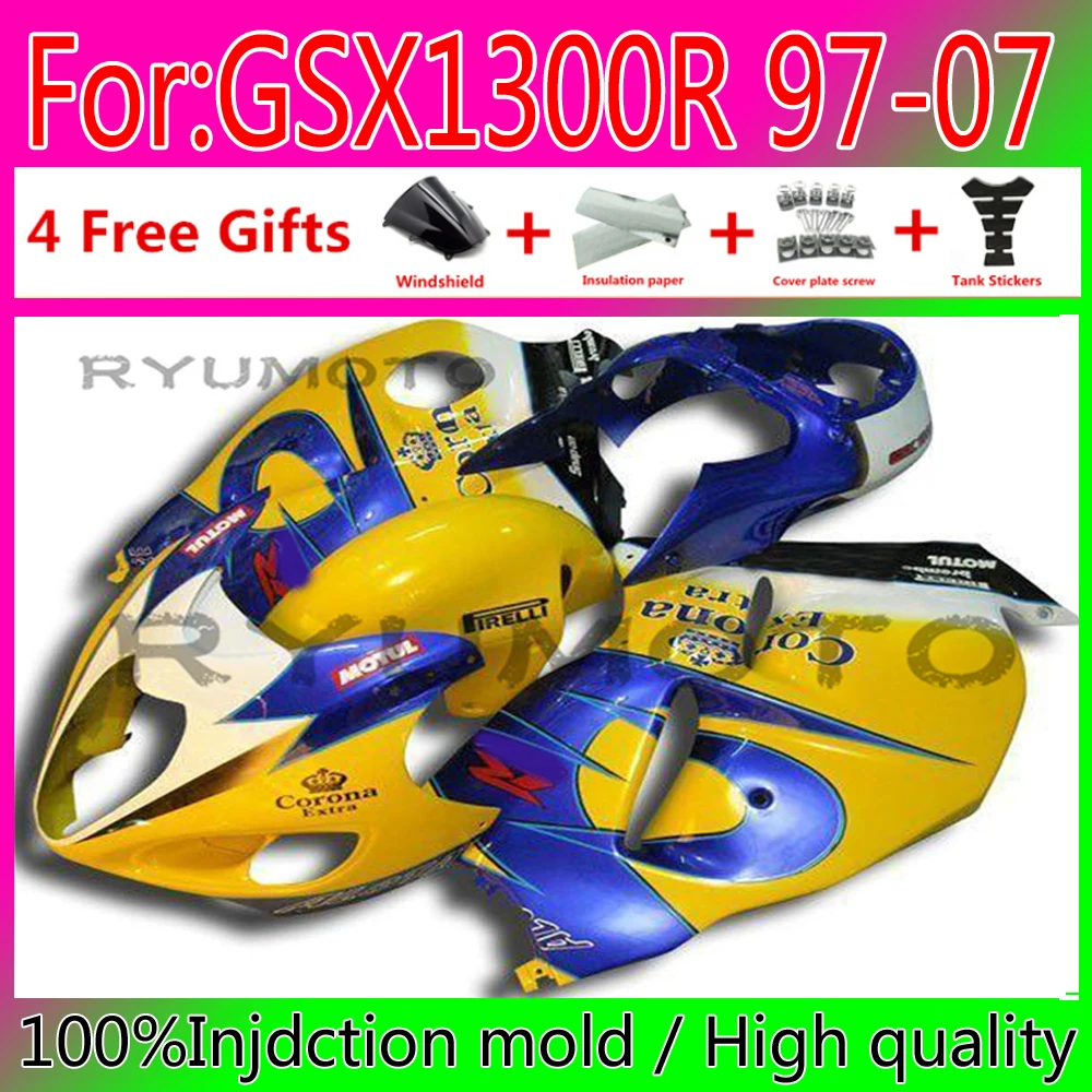 

Обтекатель для мотоцикла Hayabusa + крышка бака для Suzuki GSXR1300 03 04 05 06 07 GSX1300R 97 98 99 00 01 02 обтекатели
