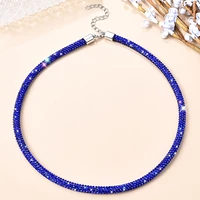 sparking full rhinestone chokers necklace for women multi colors silver plated collars wedding party necklace elegant jewelry