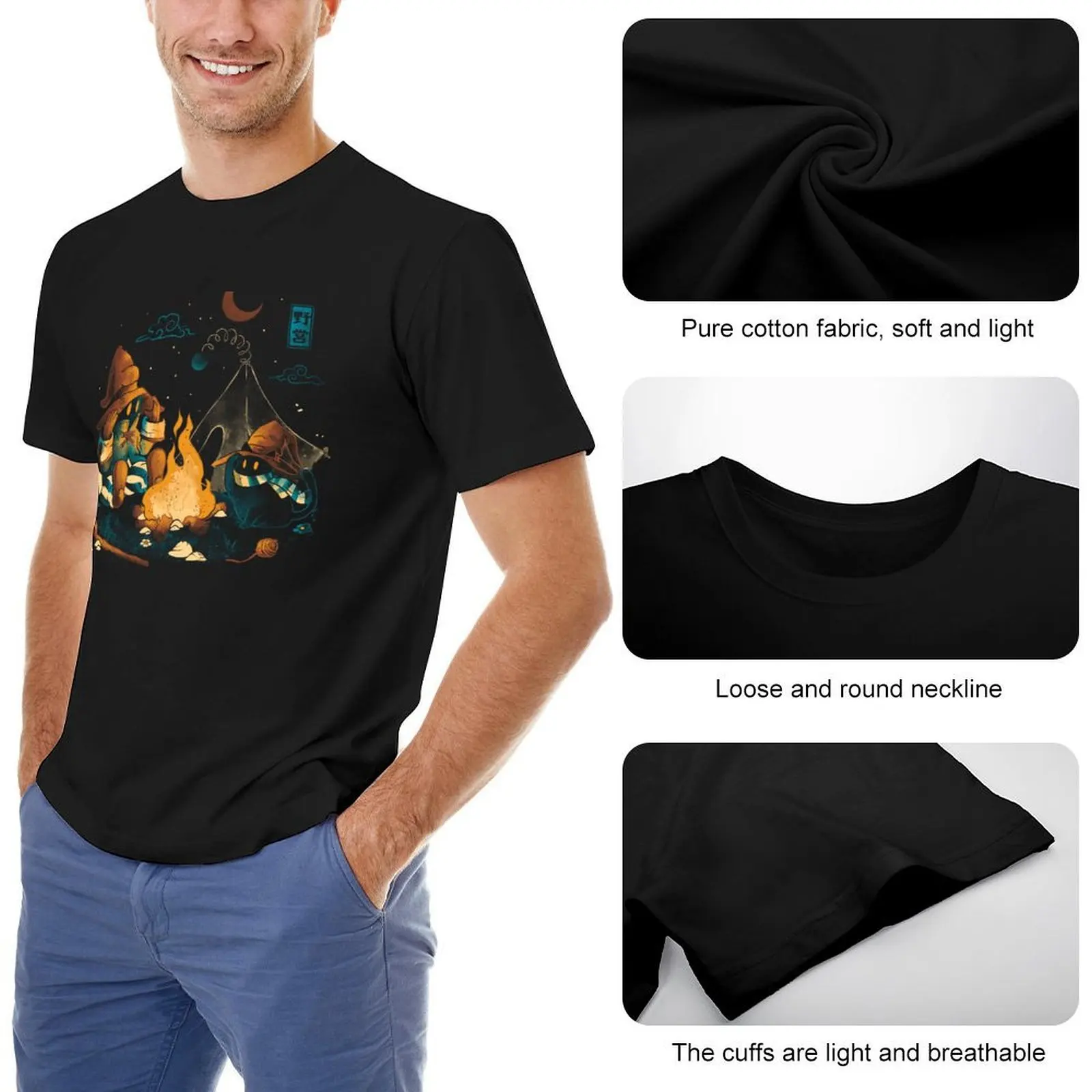 Фото Magic Camp-Cute Game Geek Gift футболка аниме фигурки спортивные болельщики летние топы аниме вещи мужская футболка №5