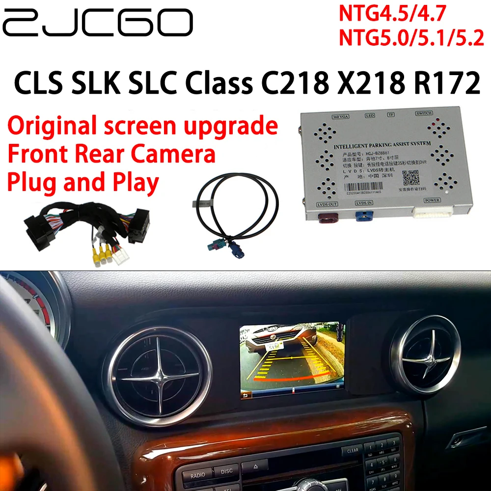 

ZJCGO Rear Reverse Front Camera Digital Decoder Box Interface Adapter NTG 4.5 For Mercedes Benz CLS SLK SLC Class C218 X218 R172