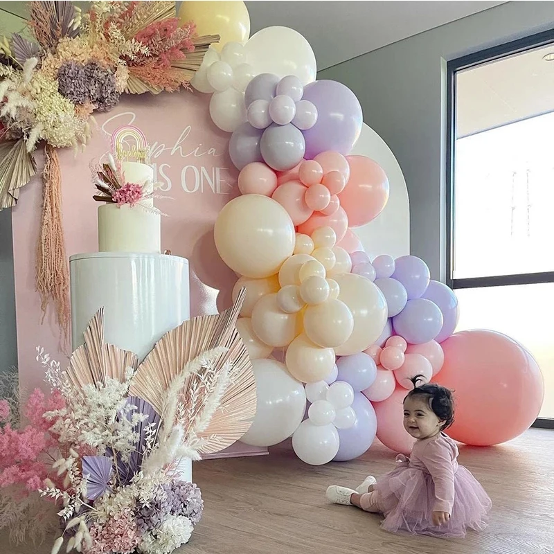 

Macaron Candy Pastel Balloon Garland Arch Kit Apricot Color Ballon Set For Baby Shower Kid Birthday Party Supplies Wedding Decor