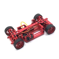 mosquito car 128 mini q drift model rc car spare parts metal upgrade modified frame with metal three wire steering gear