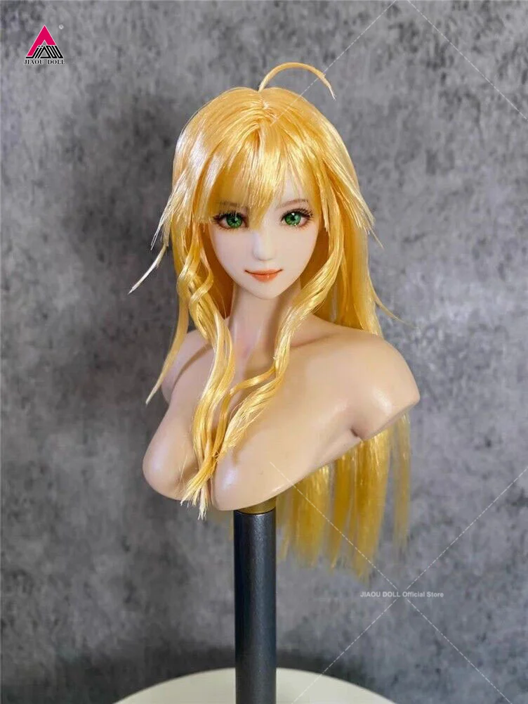 

Customized 1/6 Scale Beauty Yellow Hair Girl Obitsu Head Sculpt For 12" Female Soldier PH TBL Action Figure Body Dolls Toys
