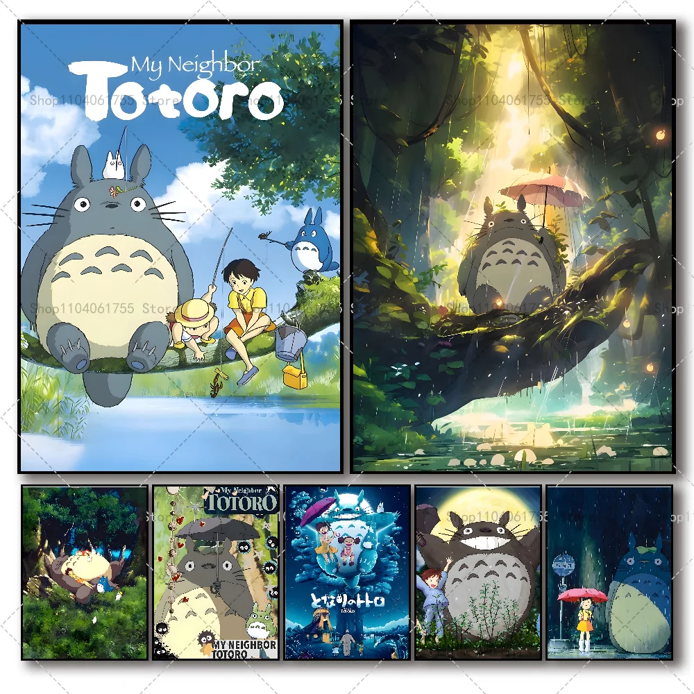 1 шт. аниме M-My N-Neighbor T-Totor плакат самоклеящееся искусство детской кофейни бара