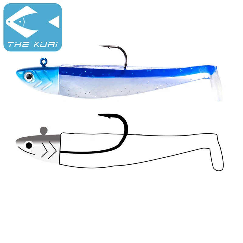 

TheKuai Soft Black Minnow 70mm/5g 90mm/12g 90mm/25g Easy Shiner Fishing Lure Soft Lure Jig Bait Bass Pike Fishing Leurre Souple