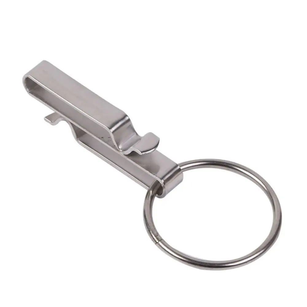 

Легкий зажим для ключей, подвесной, не ржавеющий, эластичный поясной ремень с пряжкой, брелок для ключей, двухсторонний зажим, дизайн с клапаном