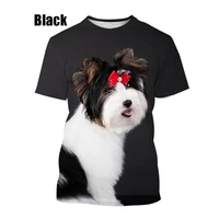 hot sale cute animal dog 3d t shirt new mens and womens fashion short sleeved round neck top