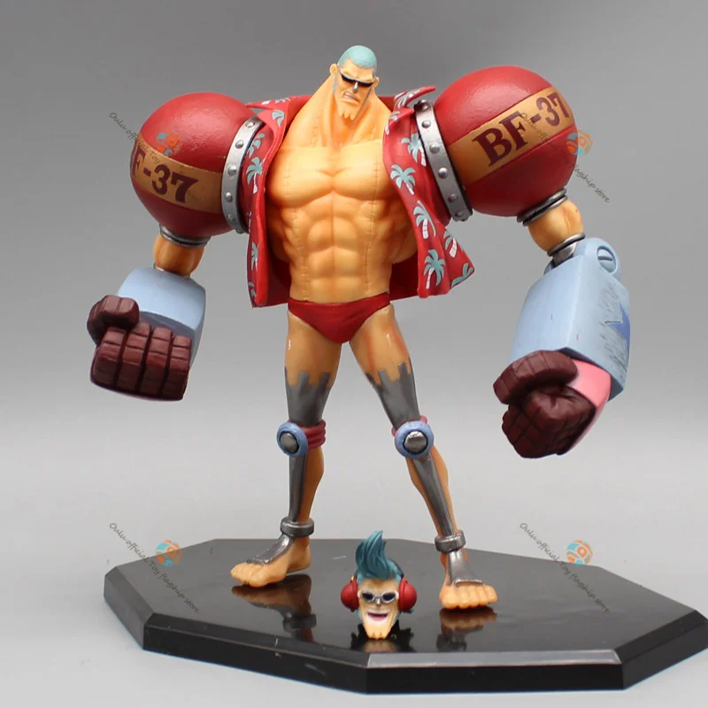 

18cm One Piece Anime Figure FRANKY Action Figure Replaceable Head Standing Model Toy Desktop Decoration Collectible Toys Gift