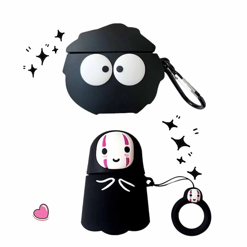 

Чехол с персонажами аниме «No Face Man Spirited Away», чехол для Airpods, симпатичная Bluetooth-гарнитура, силиконовый мягкий чехол для Airpods 1/2/3 Pro Airpod