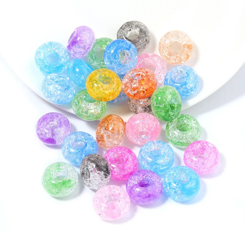 

50 шт., прозрачные акриловые бусины, 14 х8,5 мм