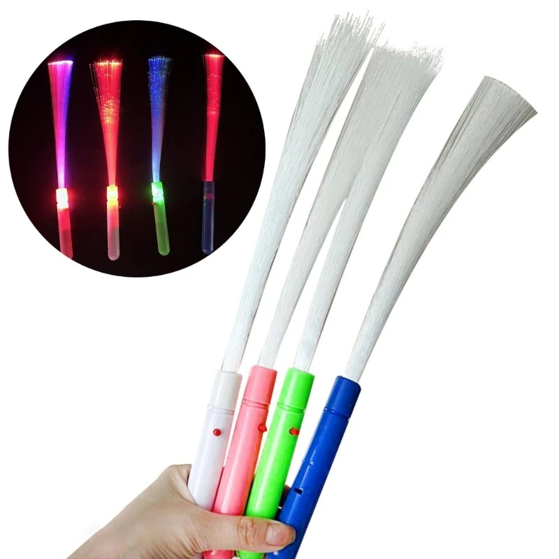 

12pcs Fiber Night Light LED Glow Wand Stick Flashing Sticks for Boys Girls Party Favor Christmas Birthday Wedding