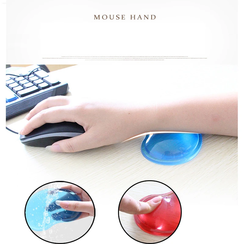 

Soft Crystal Mouse Pad Ergonomic Anti-Slip Hand Wrist Gaming Mouse Pad Wrist Rest Suitable for Gaming Computer Laptop Portable