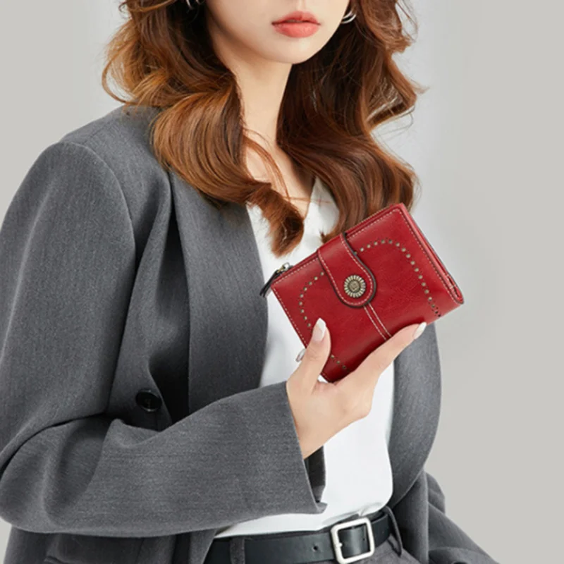 

New Leather Wallet Women Small Ldies Purses Short Wallet For Girls Female Small Portomonee Lady Perse Card Holder