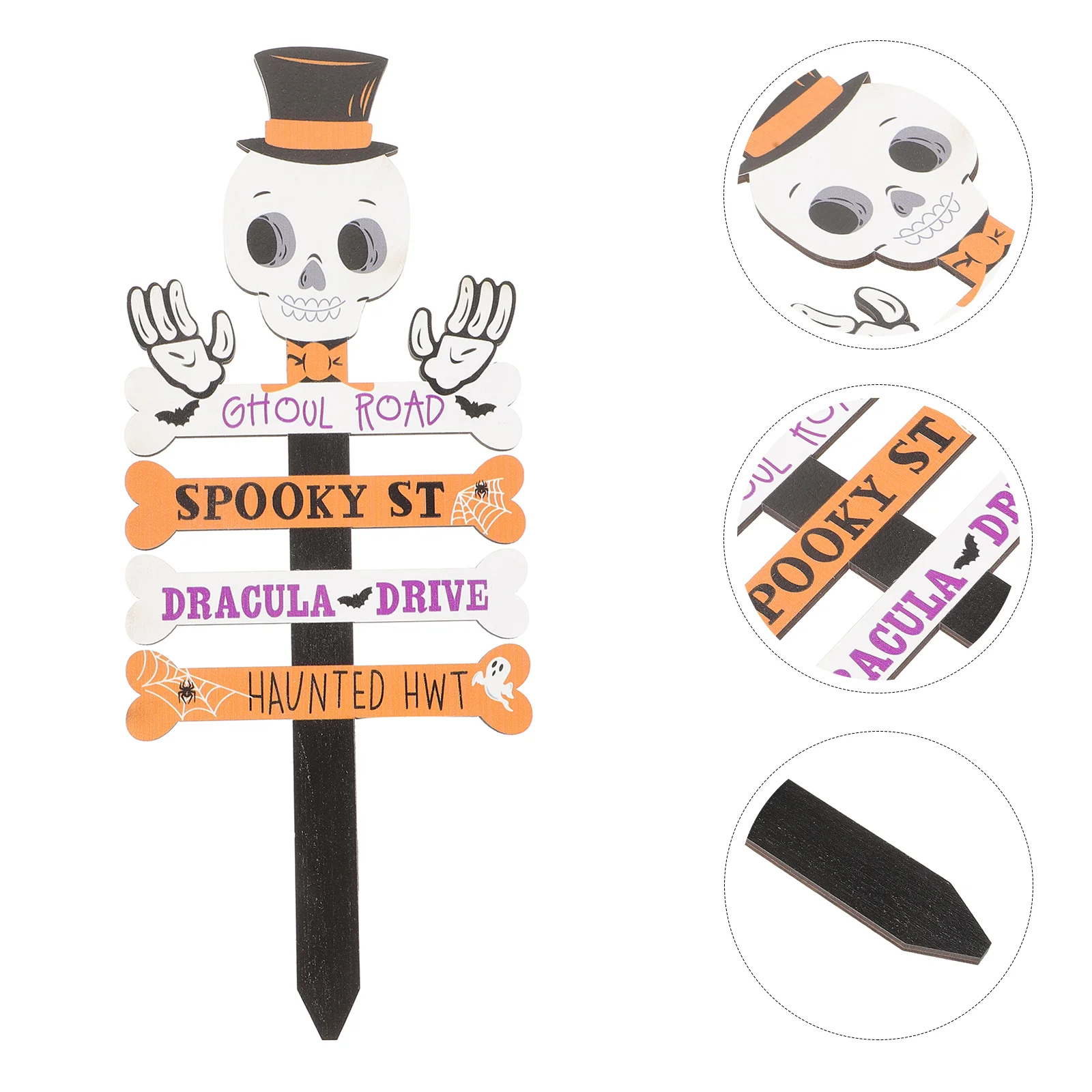 

Vintage Halloween Stakes Signs Outdoor Wood Advertising Boards Party Decoration