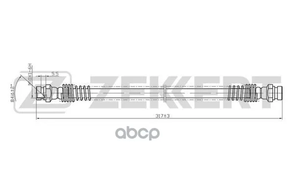 Тормозной шланг Mitsubishi Colt I-III 78- Galant II-IV 80- L200 II 89- Lancer ii-V 79- зеккерт арт. Bs9121 трубка кабель автомобильные аксессуары на.