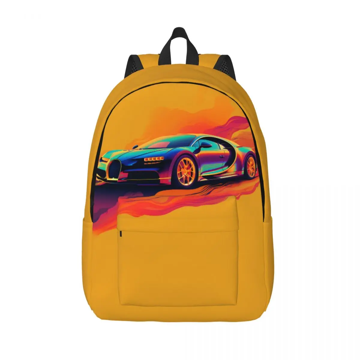 

Sports Car Canvas Backpacks Neo Fauvism Gouache Bag Cycling Backpack Big Cool Bags