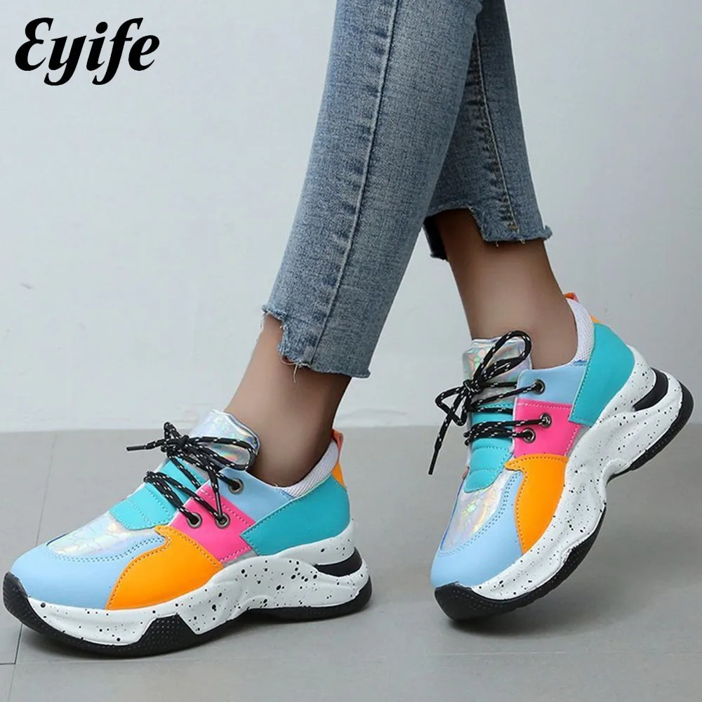 

New Sneakers Women 2022 Spring Fashion Multi Ladies Running Shoes 35-43 Large-Sized Outdoor Breathable Female Vulcanize Shoes