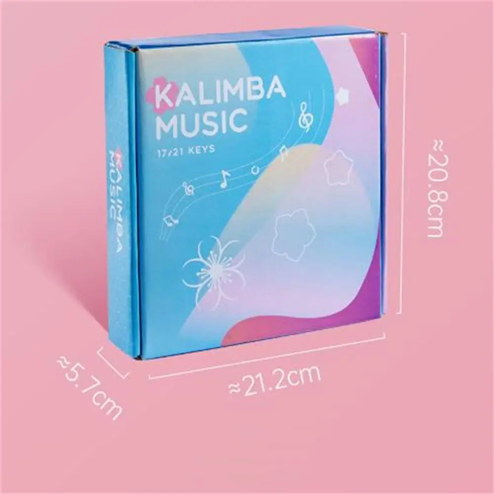 1 Set 17/ 21 Key Kalimba Cherry Blossoms Shape Thumb Piano High Quality Acrylic Finger Piano Keyboard Instrument Christmas Gifts