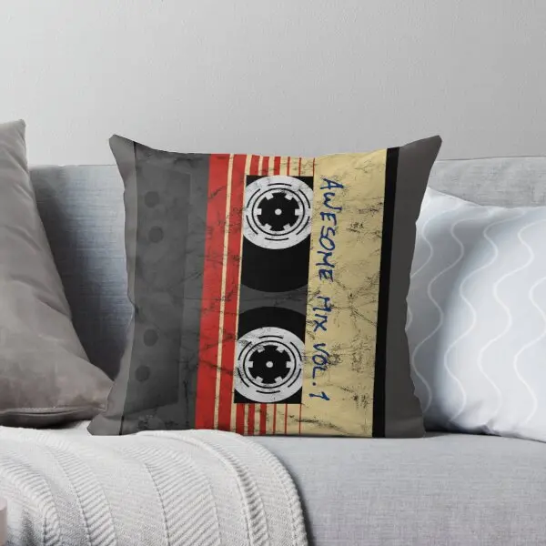 

Vintage Awesome Mixtape Vol 1 Printing Throw Pillow Cover Soft Decorative Square Bed Bedroom Wedding Decor Pillows not include