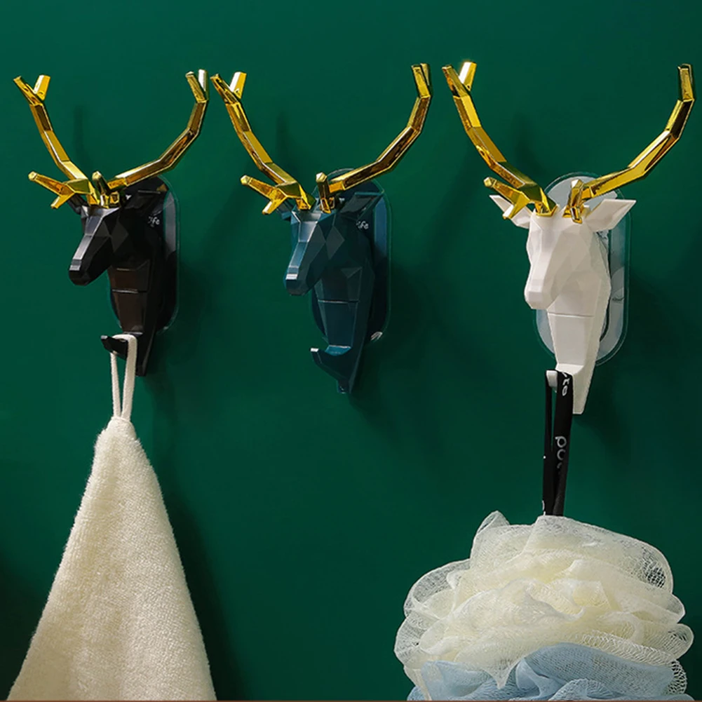 

Creative Antlers Wall Mounted Hook For Hanging Key Holder Coat Hat Hooks Decorative Storage Home Bathroom Organizer