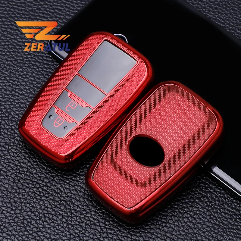 

2 3 4 Button TPU Car Key Cover Case for Toyota Camry CHR C-HR Prius Corolla RAV4 Prado 2017 2018 2019 Keychain Protector