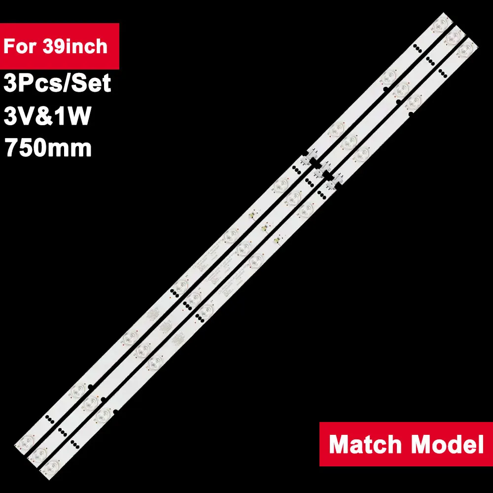 

3pcs/set 750mm Led Backlight Strips For TV 39inch KJ385D09-ZC21FG-02 9S1P 303KJ385031 LC390TU1A