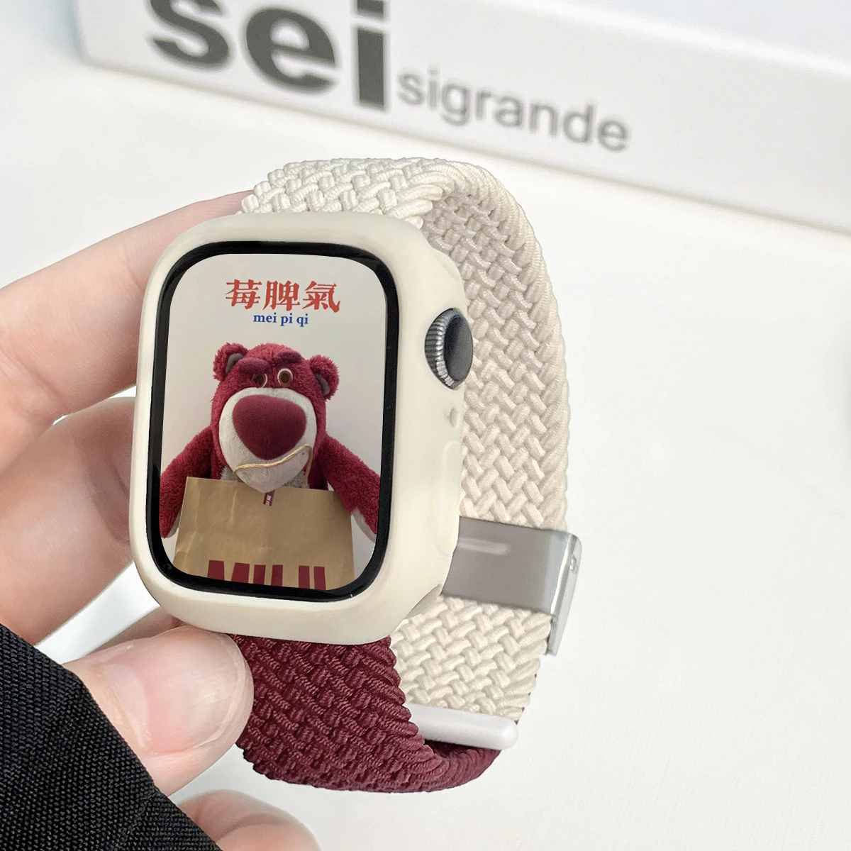 Ремешок силиконовый для Apple Watch 41 мм 45 38 мм 40 мм 42 мм 44 мм, плетеный нейлоновый соло-браслет для iwatch Series 8 7 SE 6 5 4 3