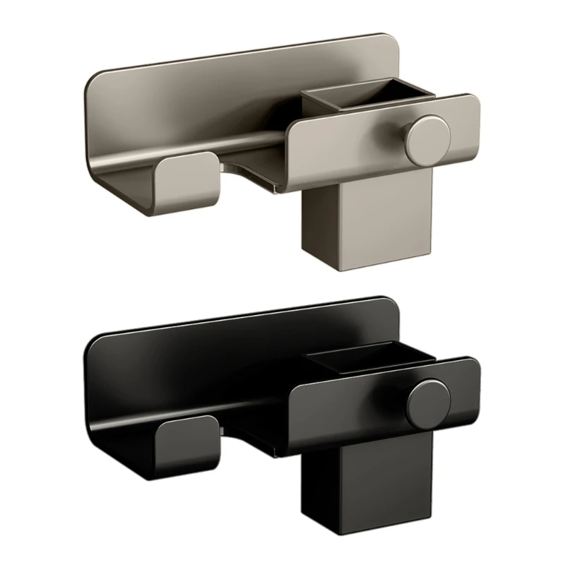 

Hair Dryer Holder Hair Straightener Organizer Wall Mounted Storge Box Bathroom