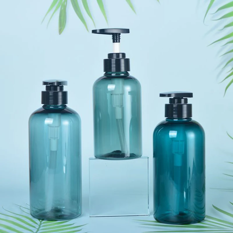 

Empty Shampoo Conditioner Bottle 300ml 500ml Refillable Lotion Pump Bottle Bathroom Shower Gel Liquid Soap Dispenser Container