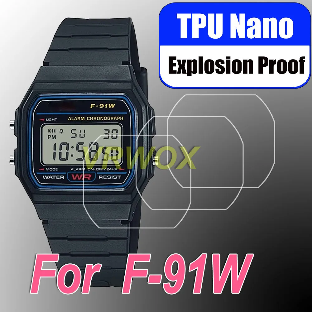 

1/3Pc Protector For F-91W AE-1200 DW5600 5610 GMWB500 W217 HD Clear TPU Anti-Scratch Nano Explosion-proof Screen Protector
