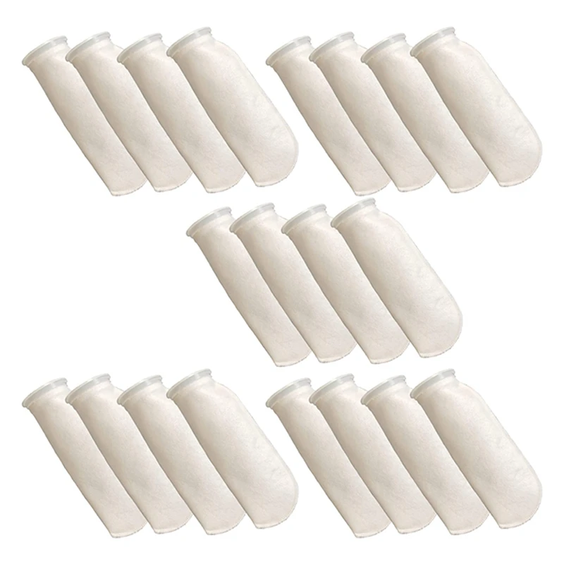 

20 Packs Of Filter Socks, 200 Micrometres, For Fish Tank/Saline Aquarium, Pond, For Sump/Overflow