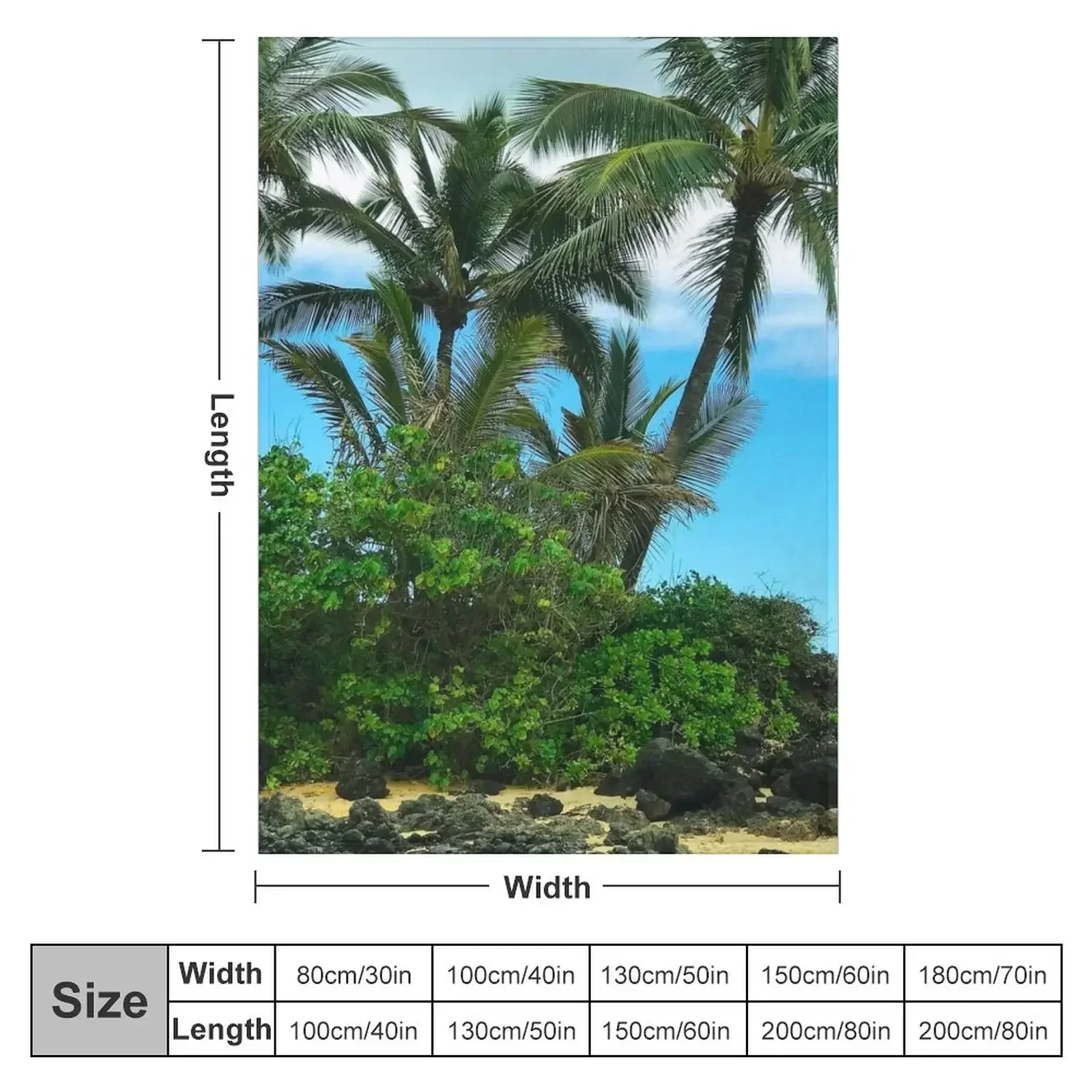 Тропический гавайский пляж в принстинском рай художественное фото пледы