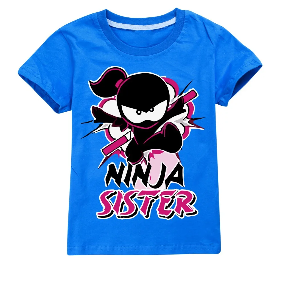 Новинка 2024 детские футболки NINJA KIDZ с коротким рукавом топы мультяшным рисунком
