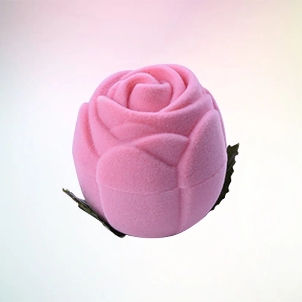 

Ring Box Jewelry Case Wedding Storage Container Engagement Organizer Portable Travel Stud Flannel Plush Proposal Storage box
