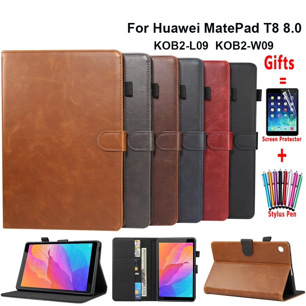 

Premium Leather Case For Huawei MatePad T8 Smart Sleep Wake Flip High Quality Tablet Shell Leather Cover for Huawei MatePad T8