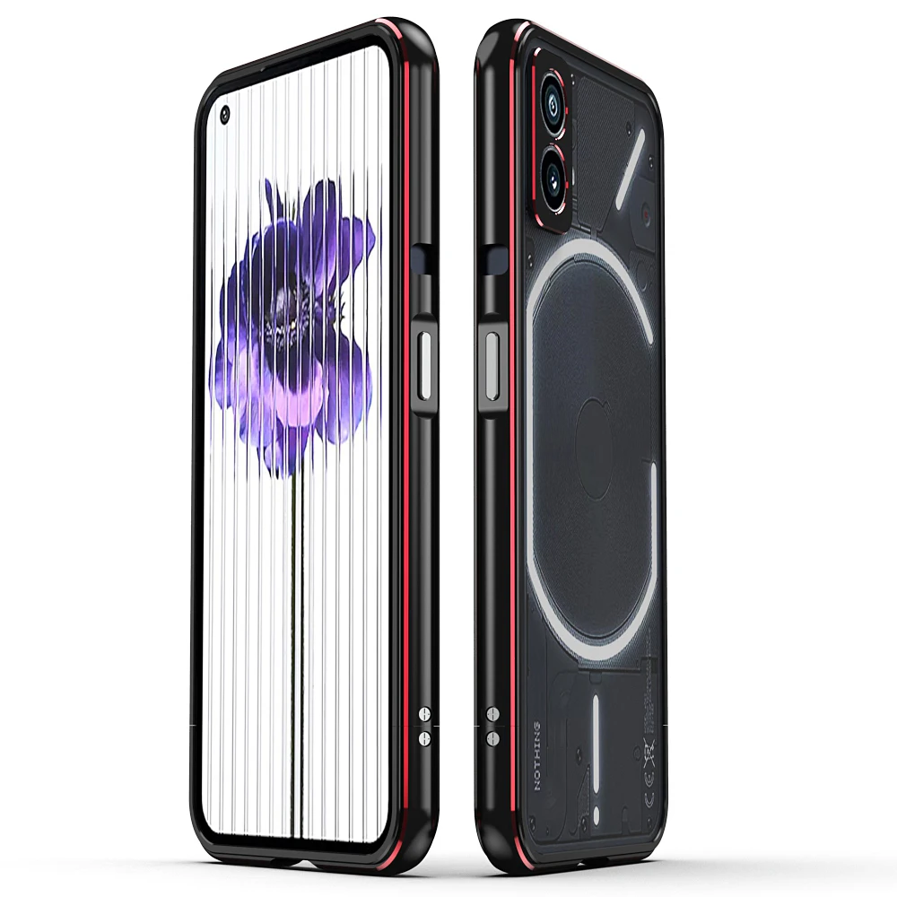 

Luxury Double Patchwork Color Aluminum Bumper For OnePlus Nothing Phone 2 1 Metal Camera Protection 2022 New Frame Cover Coque